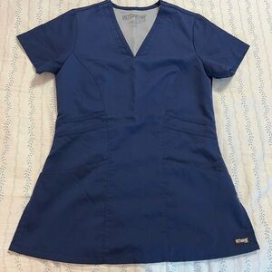 Grey's Anatomy Women's Navy Scrub Top
